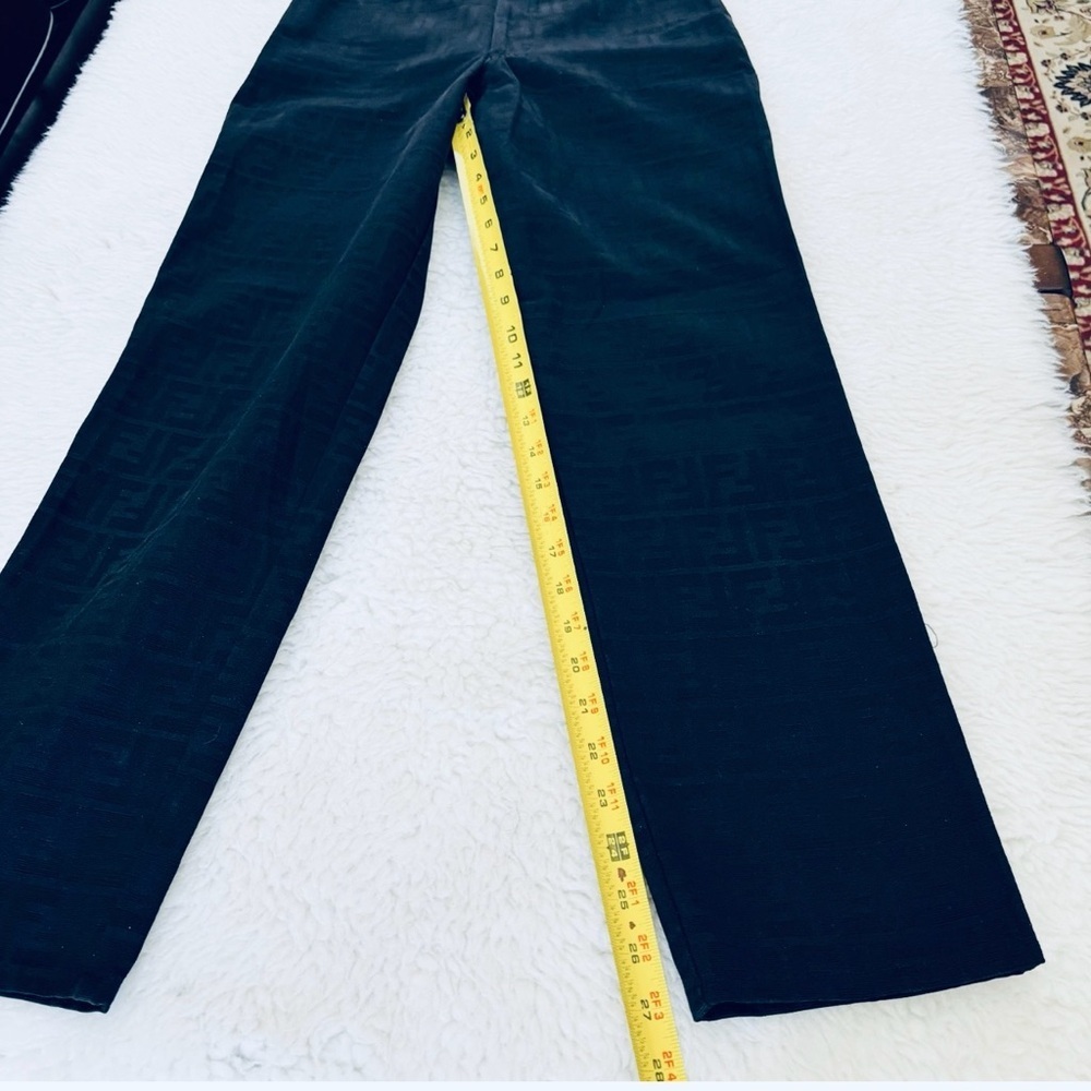 Fendi FF Logo Black High Rise Pants size EU 42 US 27-28 - Picture 15 of 15